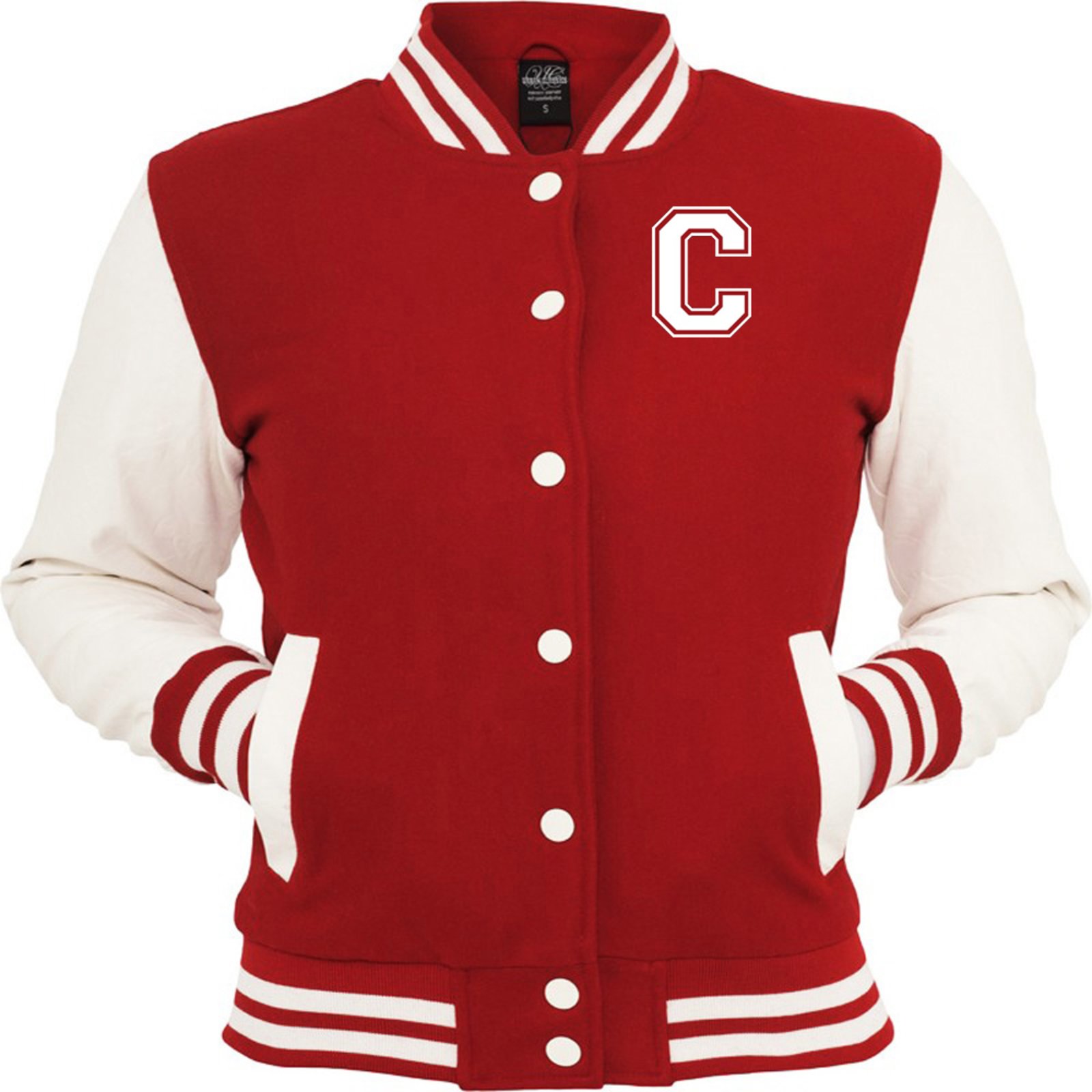 Jaqueta College Americana College4EVER Vermelha Letra C bordada
