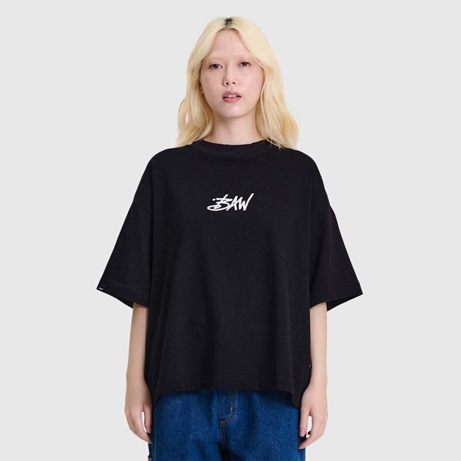 Camiseta Boxy Baw Subscript Preto