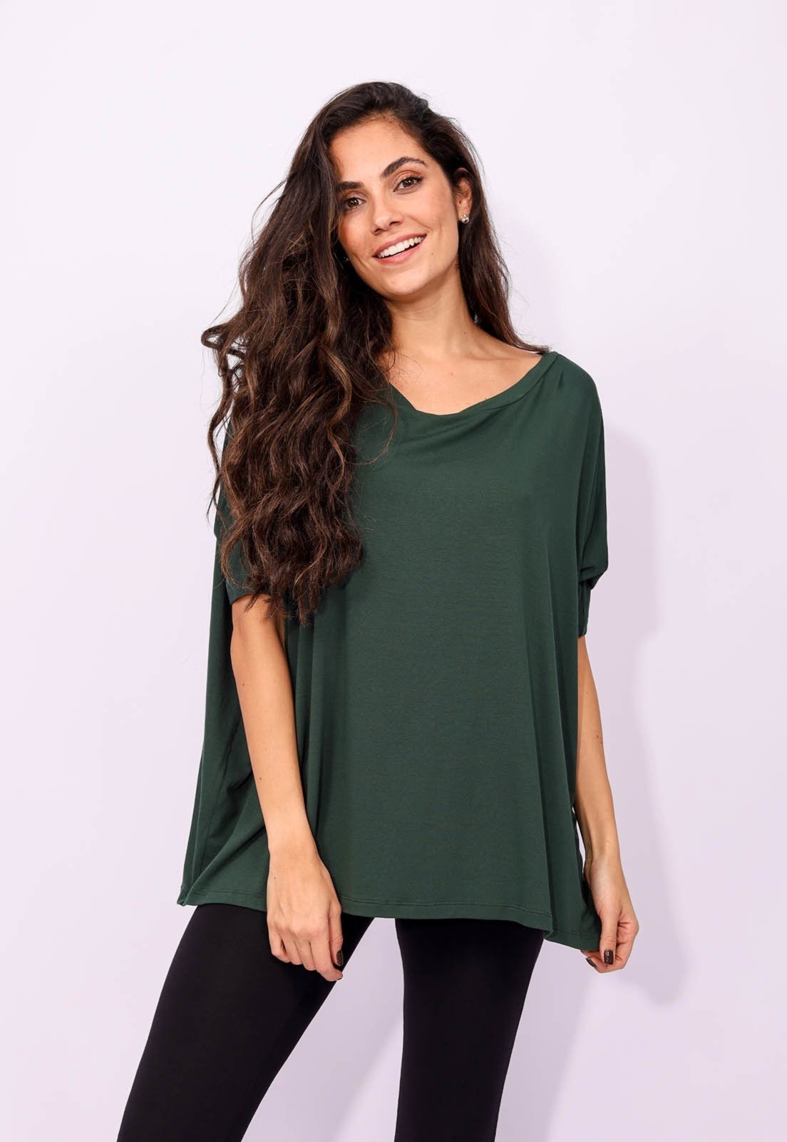 Blusa Ampla Amazonia Vital Morcego Verde Musgo