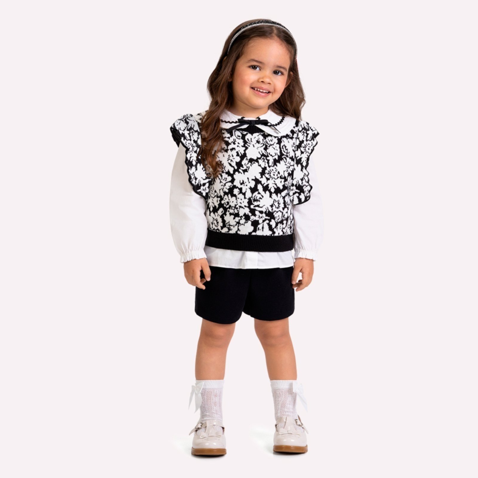 Infantil - Conjunto Menina com Tricô Milon