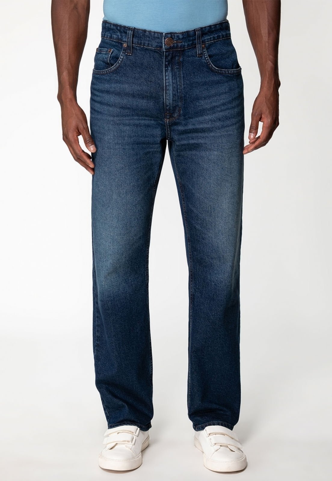 Calça Jeans Guess Relaxed Straight Azul Escuro