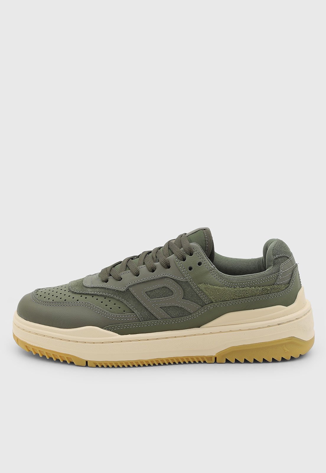 Tênis Masculino Reserva Casual Couro Verde