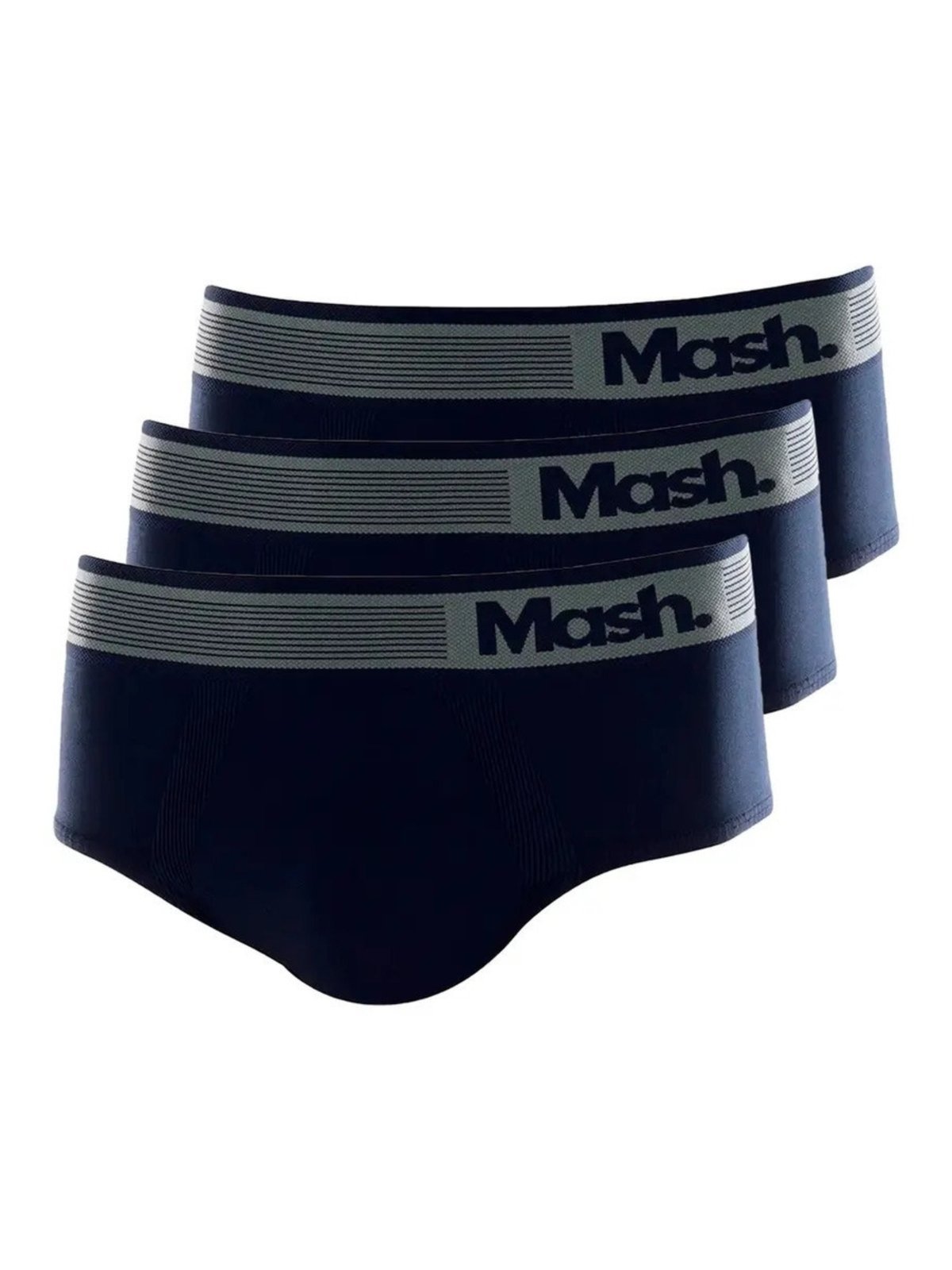 Kit com 3 Cueca Slip Mash 713.02 Azul