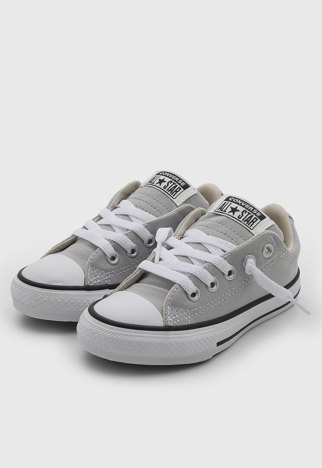 Infantil - Tênis Converse All Star Cano Baixo Cinza