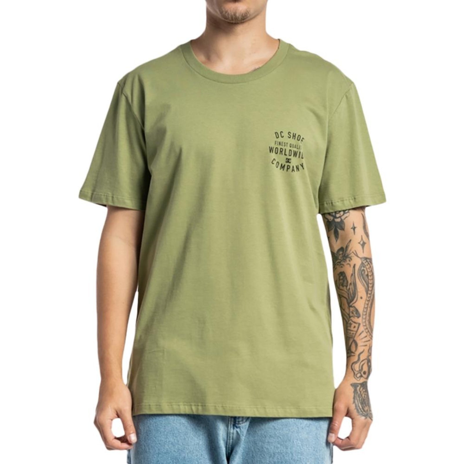 Camiseta DC Shoes Fine Goods WT23 Masculina Verde Claro