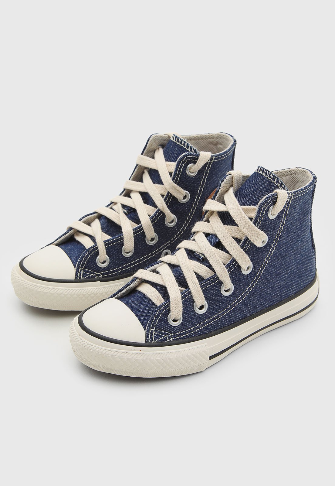 Infantil - Tênis Cano Alto Converse Chuck Classic All Star Denim Azul