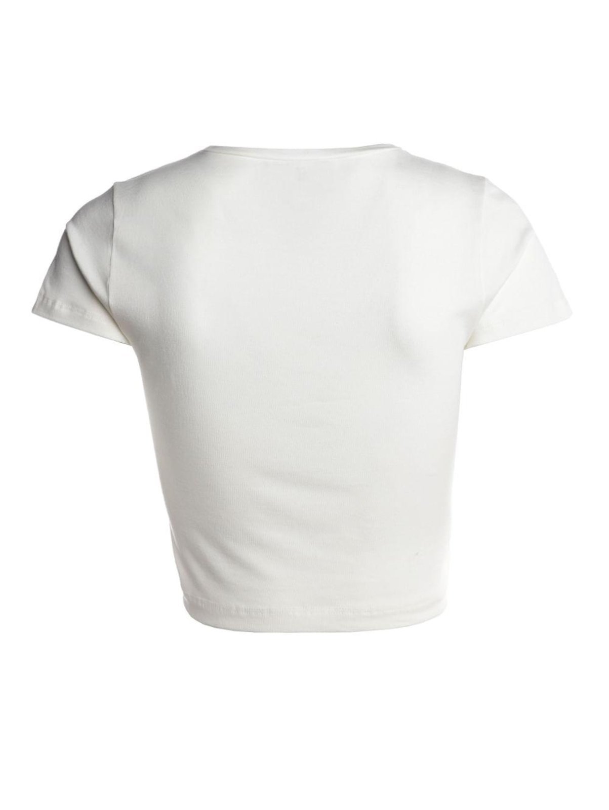 Vista 3 Blusa Cropped Manga Curta Autentique Feminina OFF WHITE off-white white Autentique off-white white