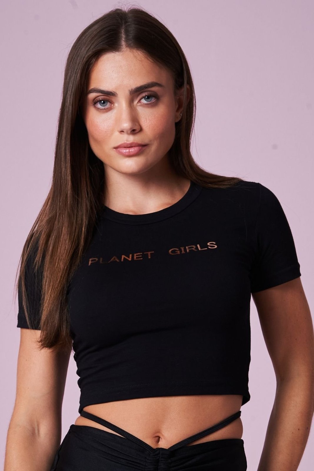 Blusa Cropped da Planet Girls Preto