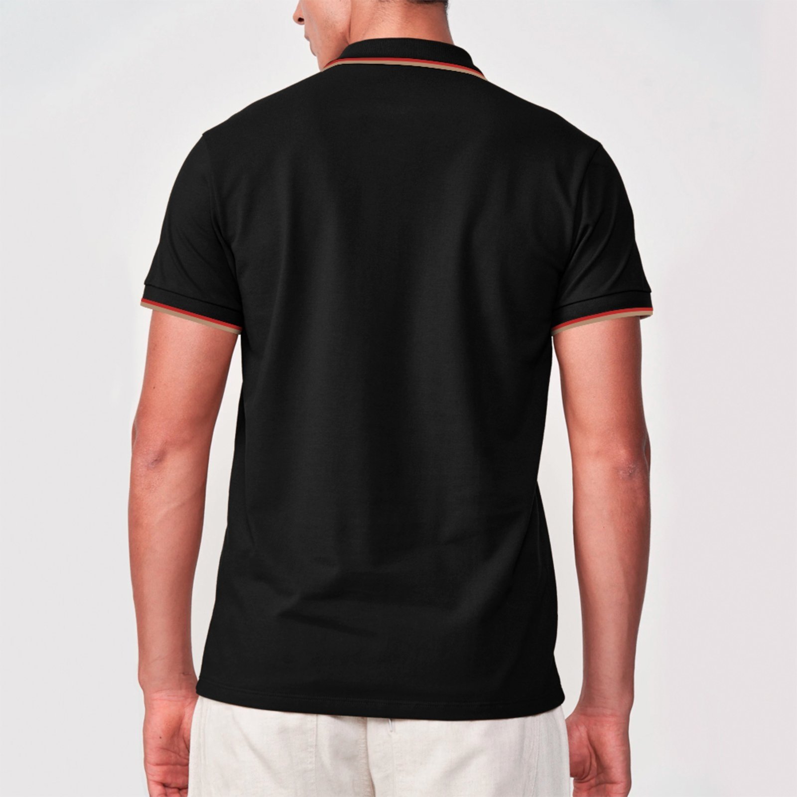 Vista 3 Camisa Polo Colcci Dual Line Ve26 Masculino preto Colcci preto