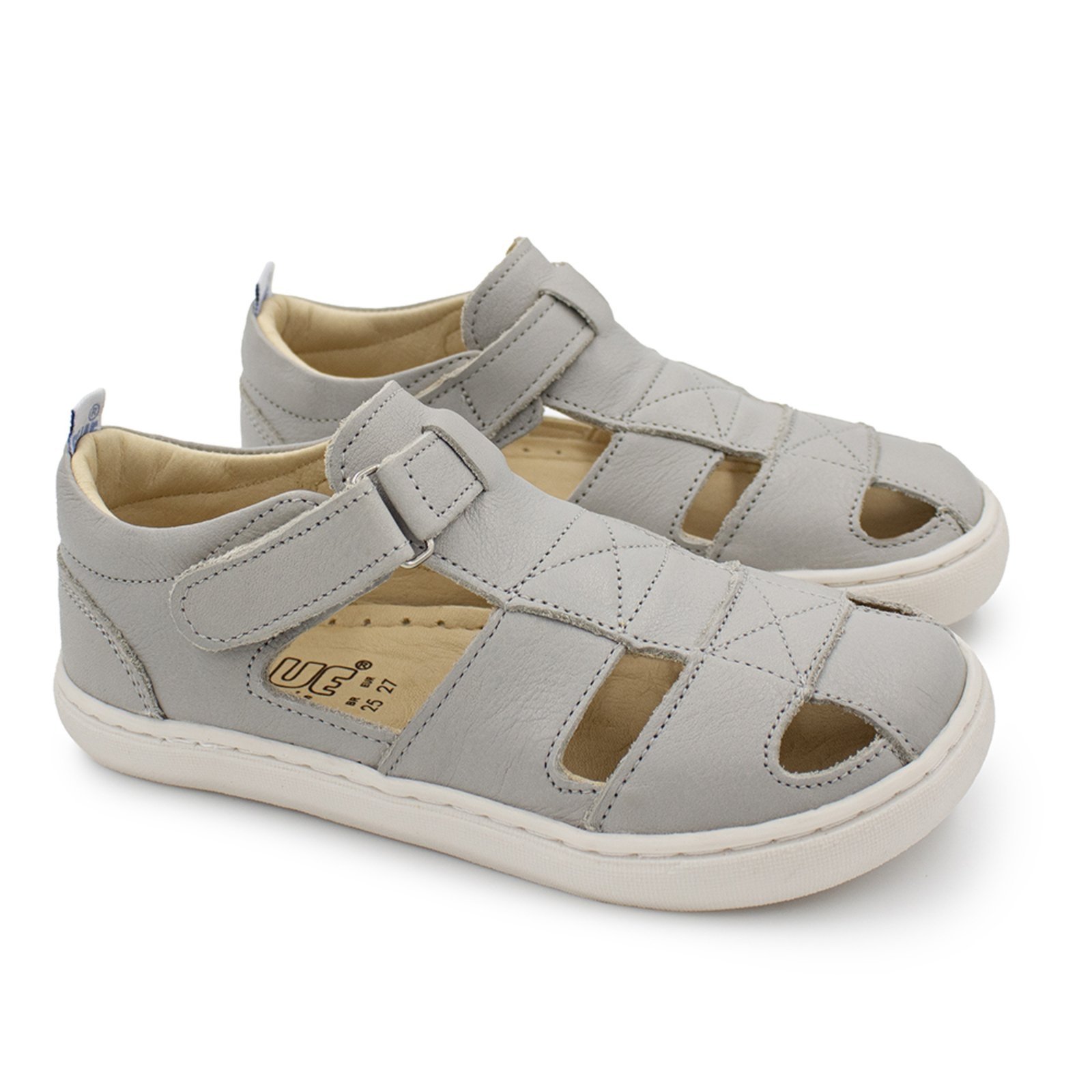 Vista 2 Infantil - Sandalia Menino Blue Caio Couro Cinza Blue Infantis Blue Infantis cinza blue