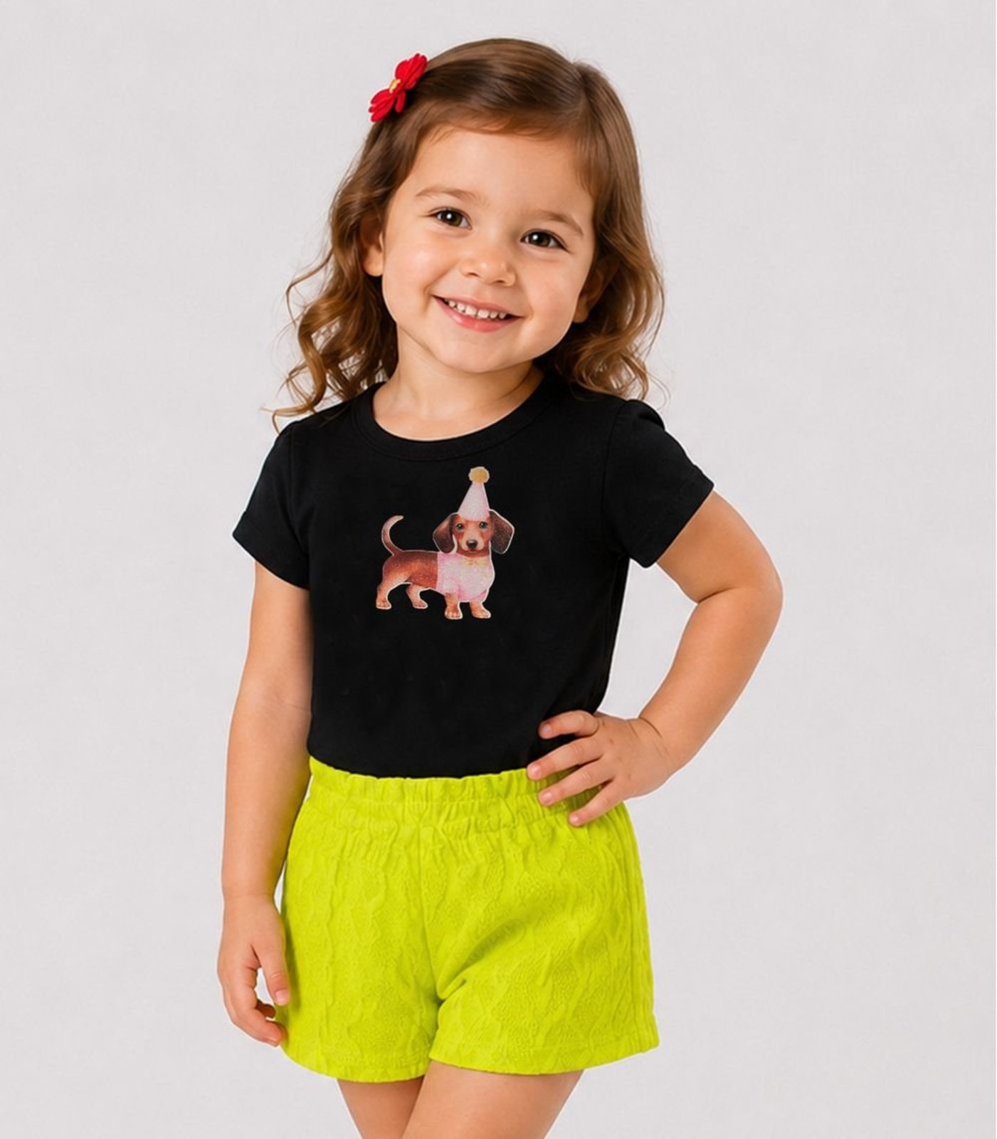 Infantil - Conjunto Menina Blusa Short Trick Nick Preto