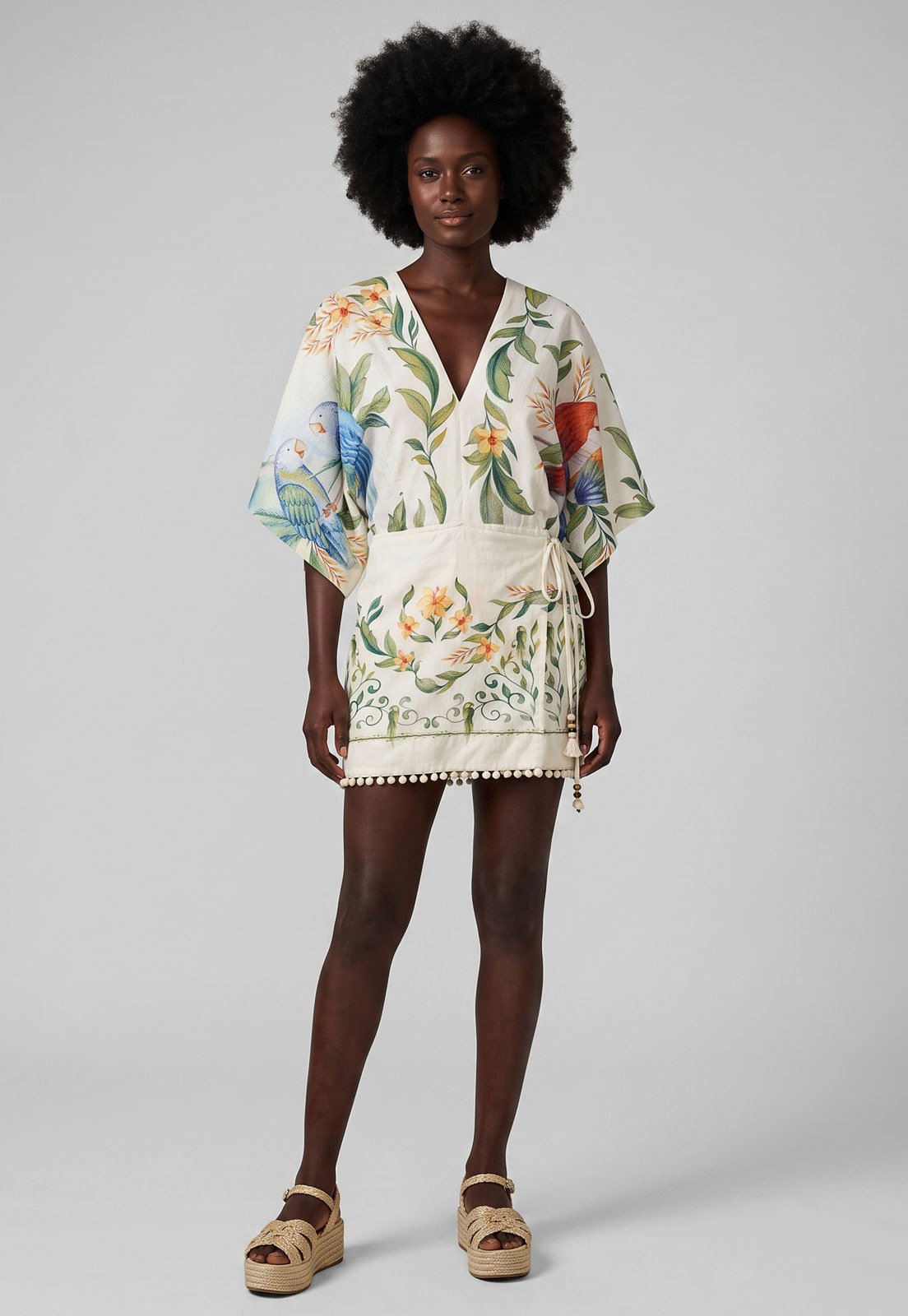 Vestido Feminino FARM Amarração Off-White