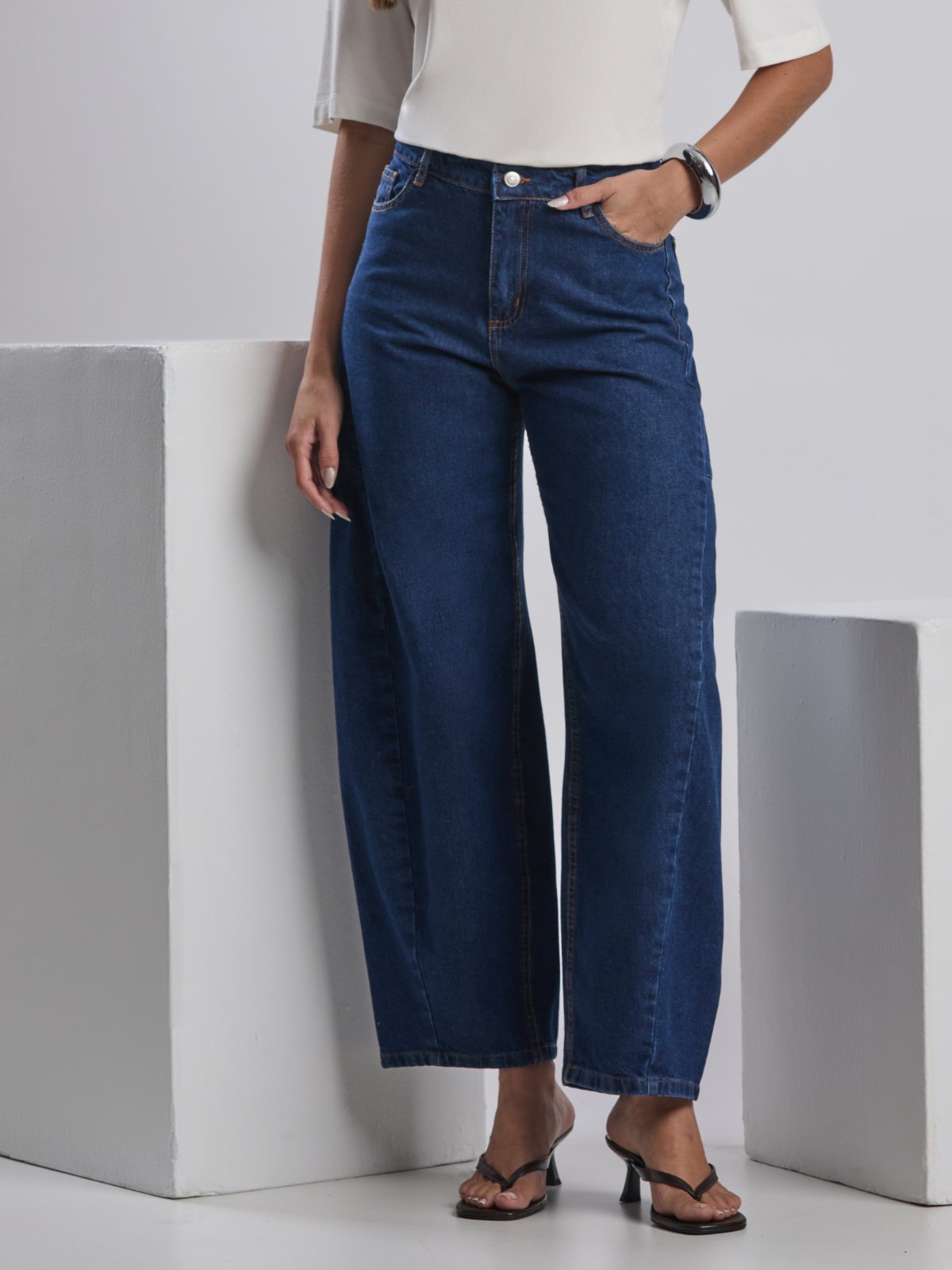 Calça Balloon Novah Store Jeans Azul