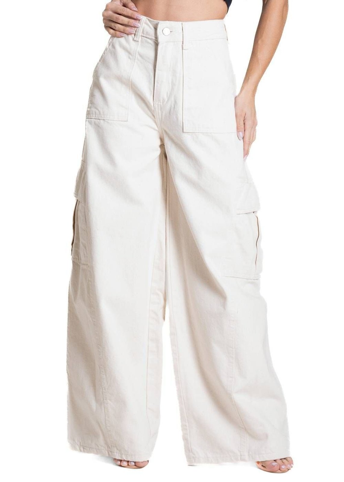 Calça Sarja Sawary Balloon - 283311 - Off-white - Sawary