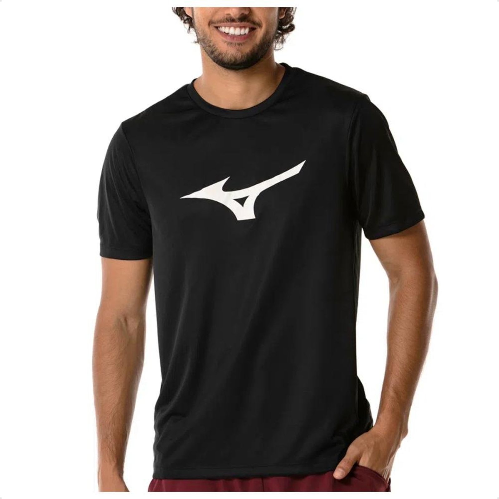 Camiseta Mizuno Run Spark M Masculina Preto