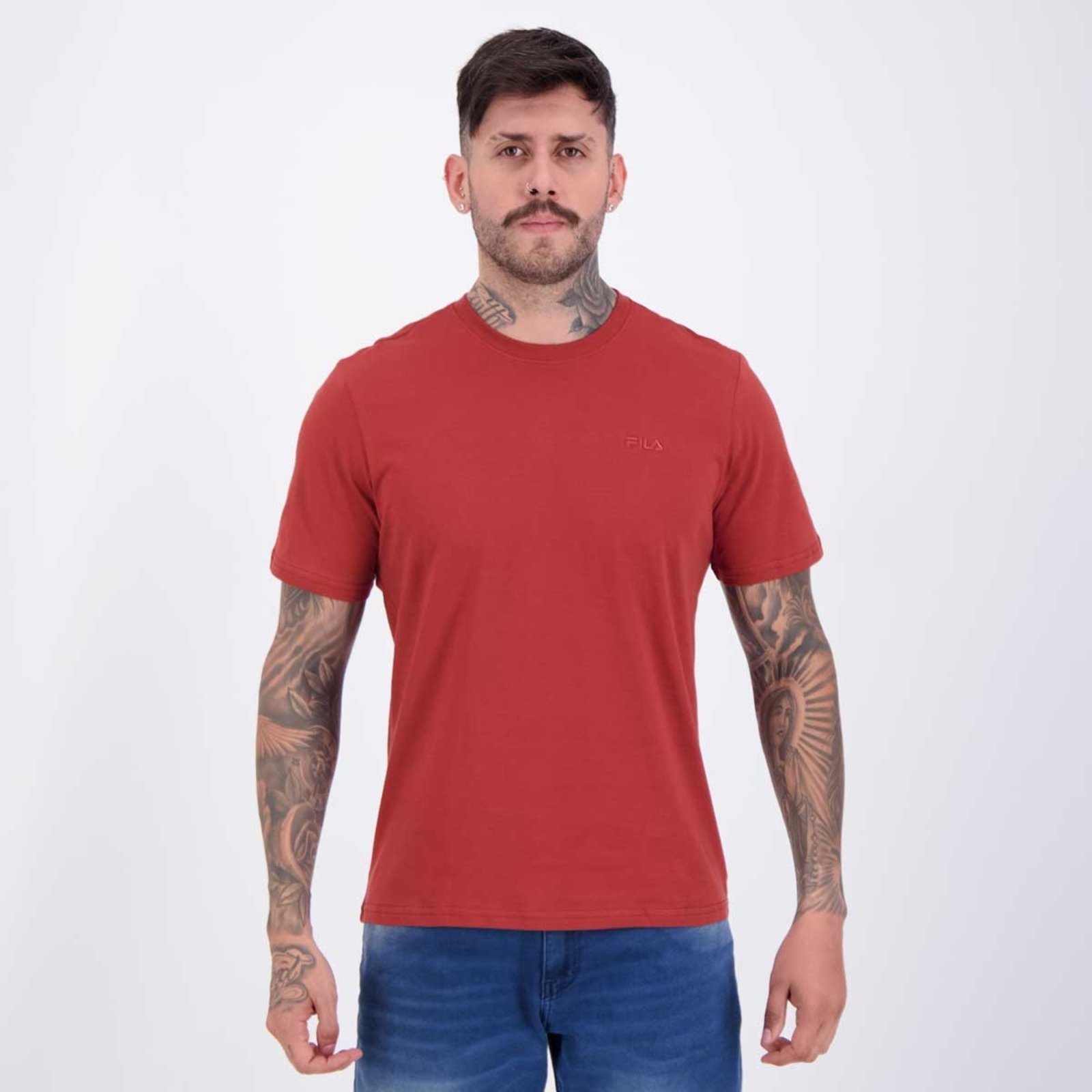 Camiseta Fila Regular Classic Bordô