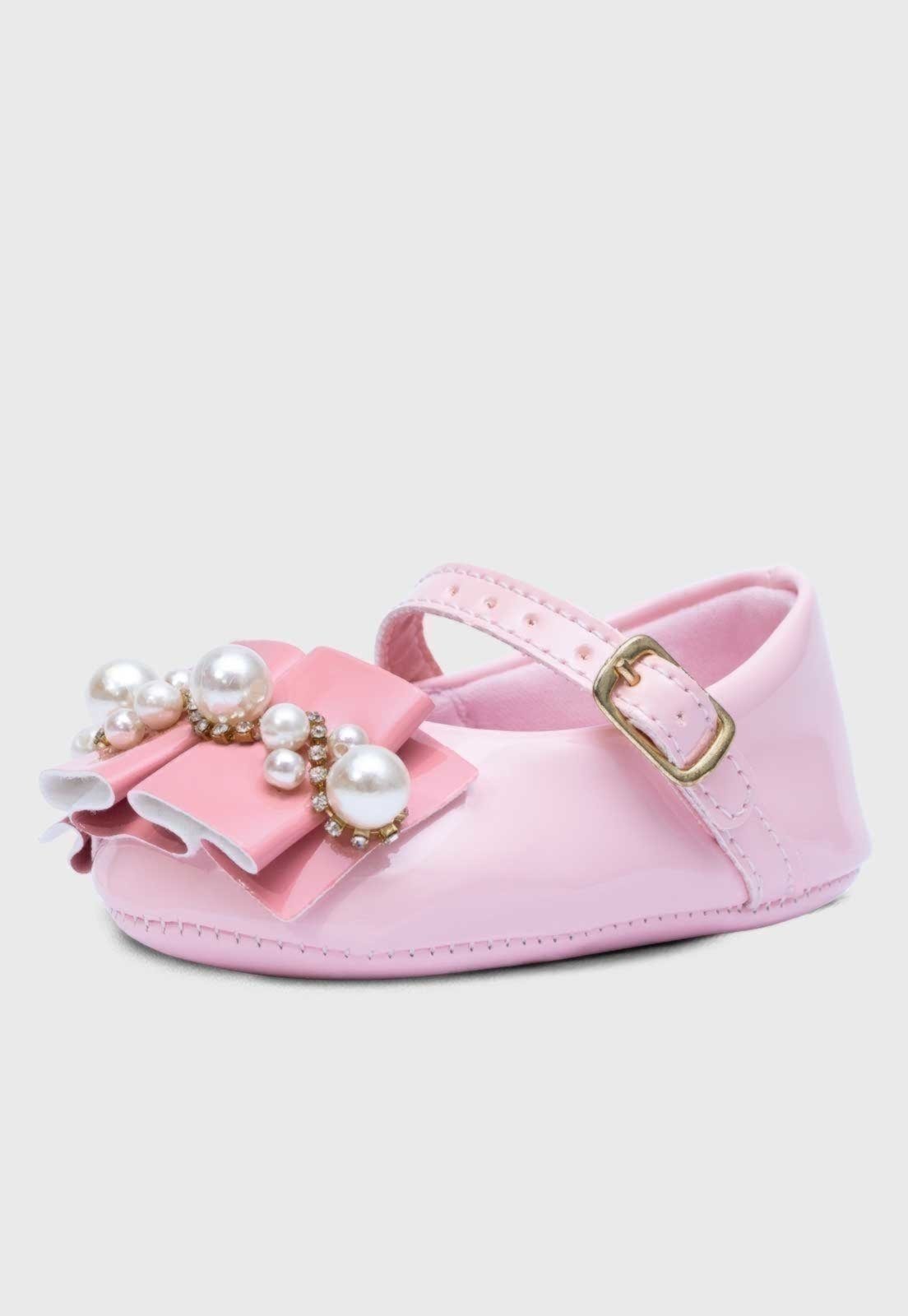 Infantil – Sapatilha Pópidi Menina Pérola Sanfonado Rosa