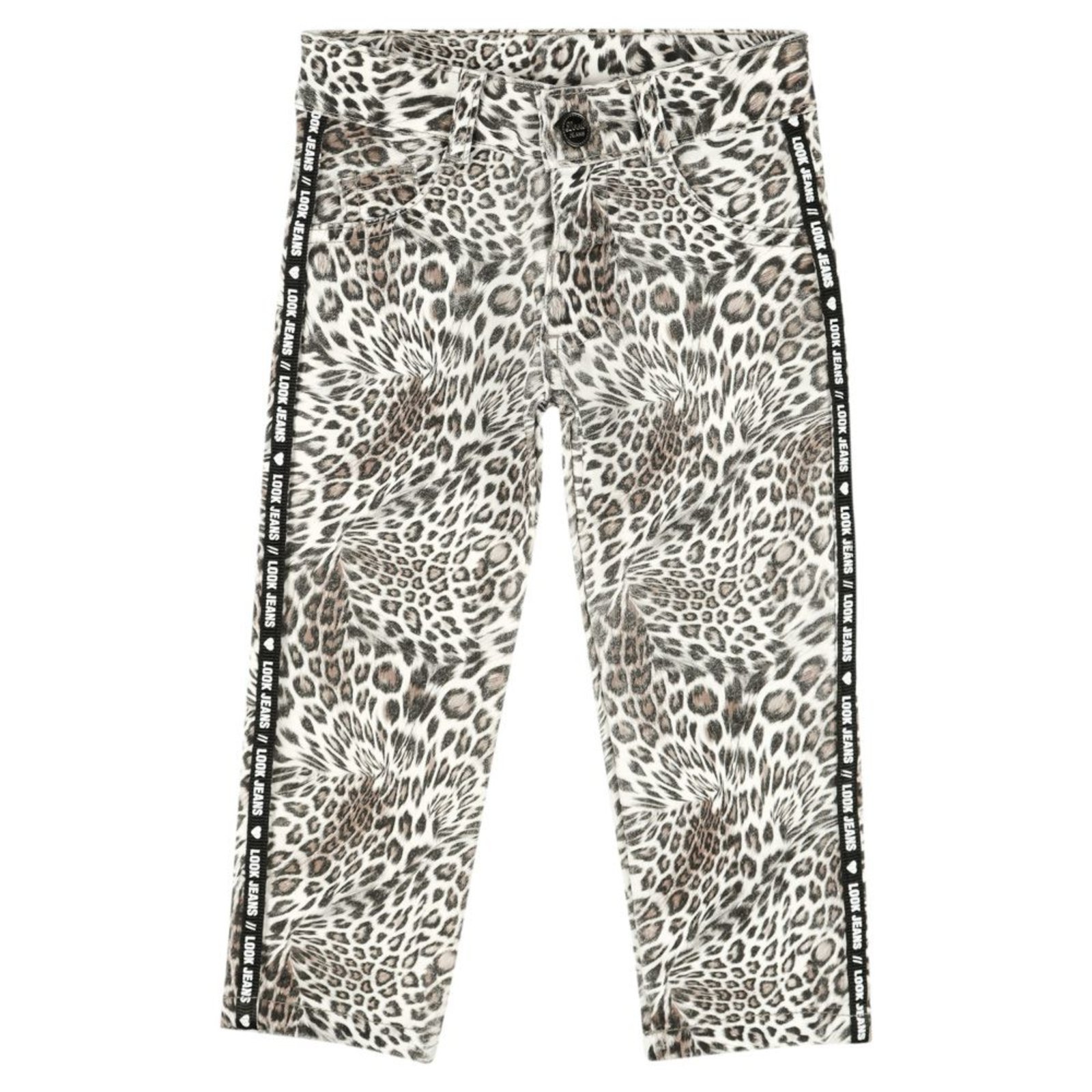 Vista 2 Infantil - Calça Look Jeans Sarja Off White unico white Look Jeans unico white