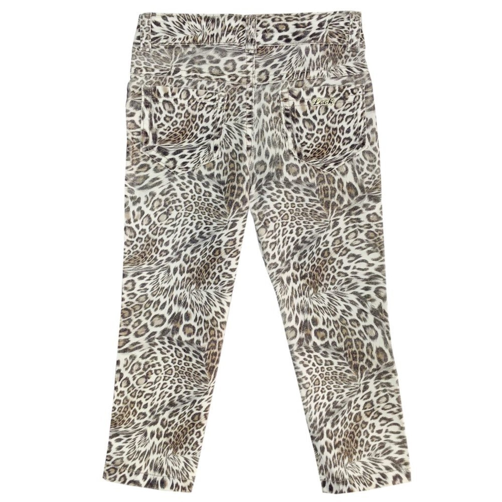 Vista 3 Infantil - Calça Look Jeans Sarja Off White unico white Look Jeans unico white