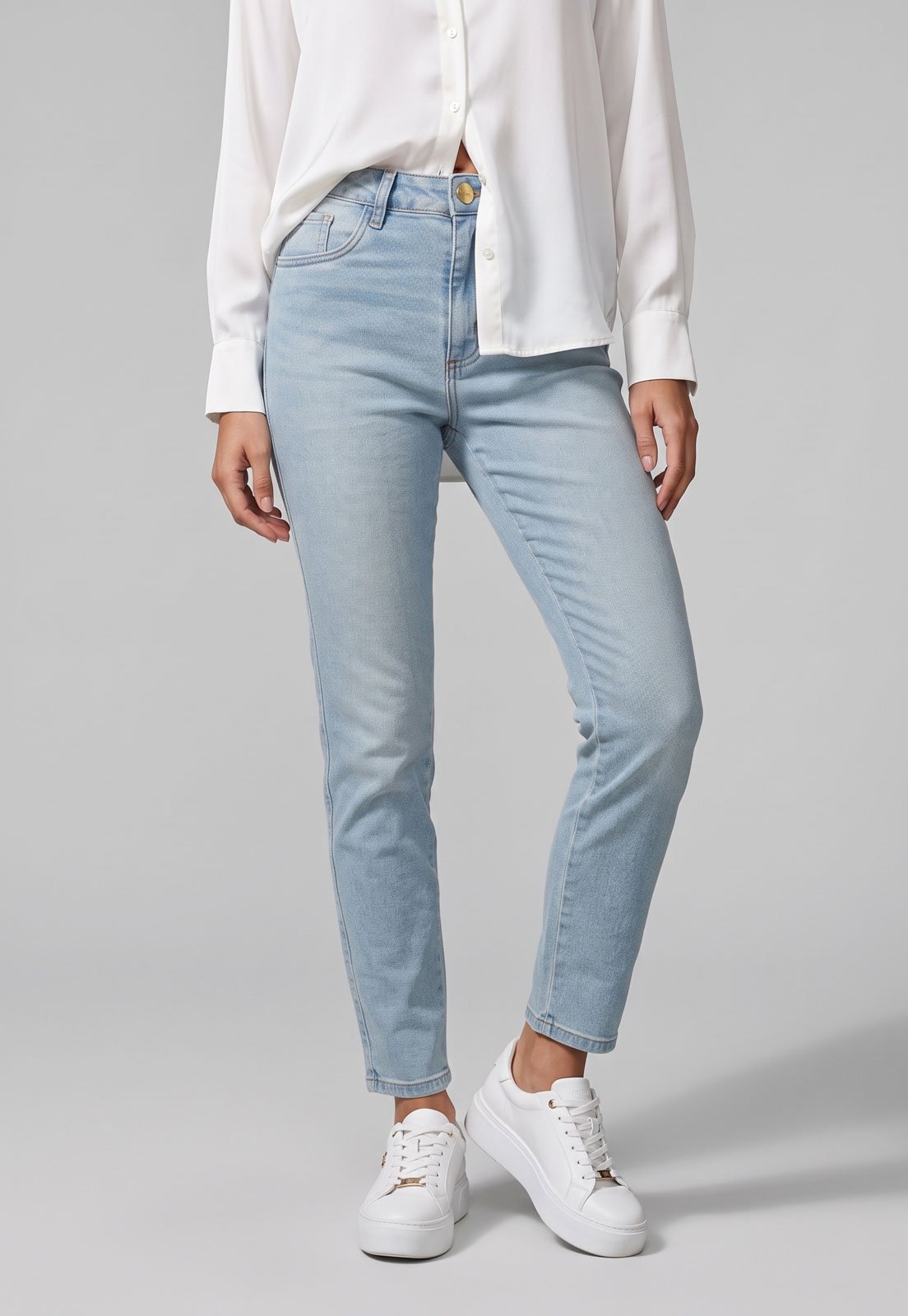 Calça Feminina Lança Perfume Slim Jeans Azul