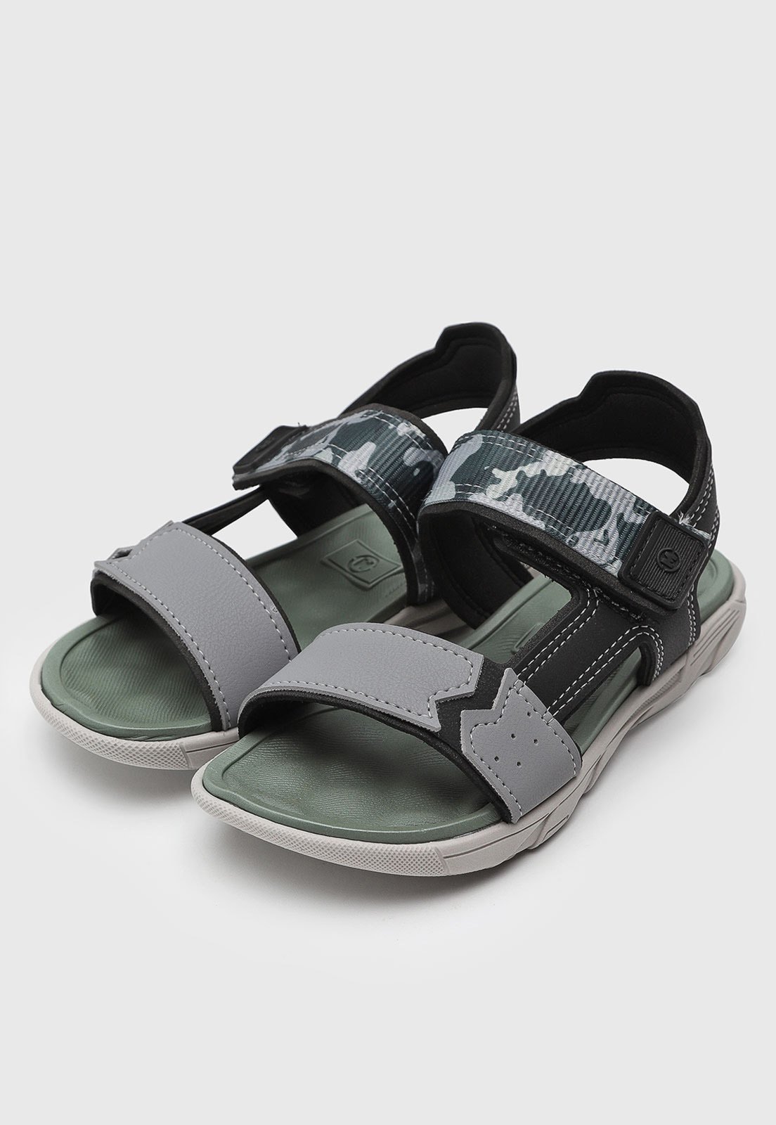 Infantil - Sandália Molekinho Estampa Camuflada Preta
