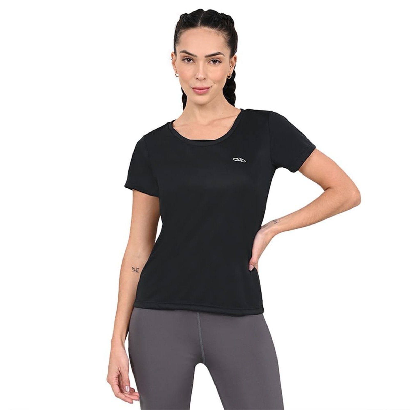 Camiseta Manga Curta Essential Olympikus Feminina M Preto