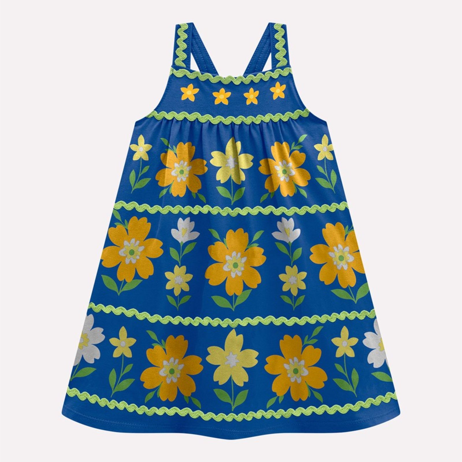 Infantil - Vestido Menina Flores Kyly