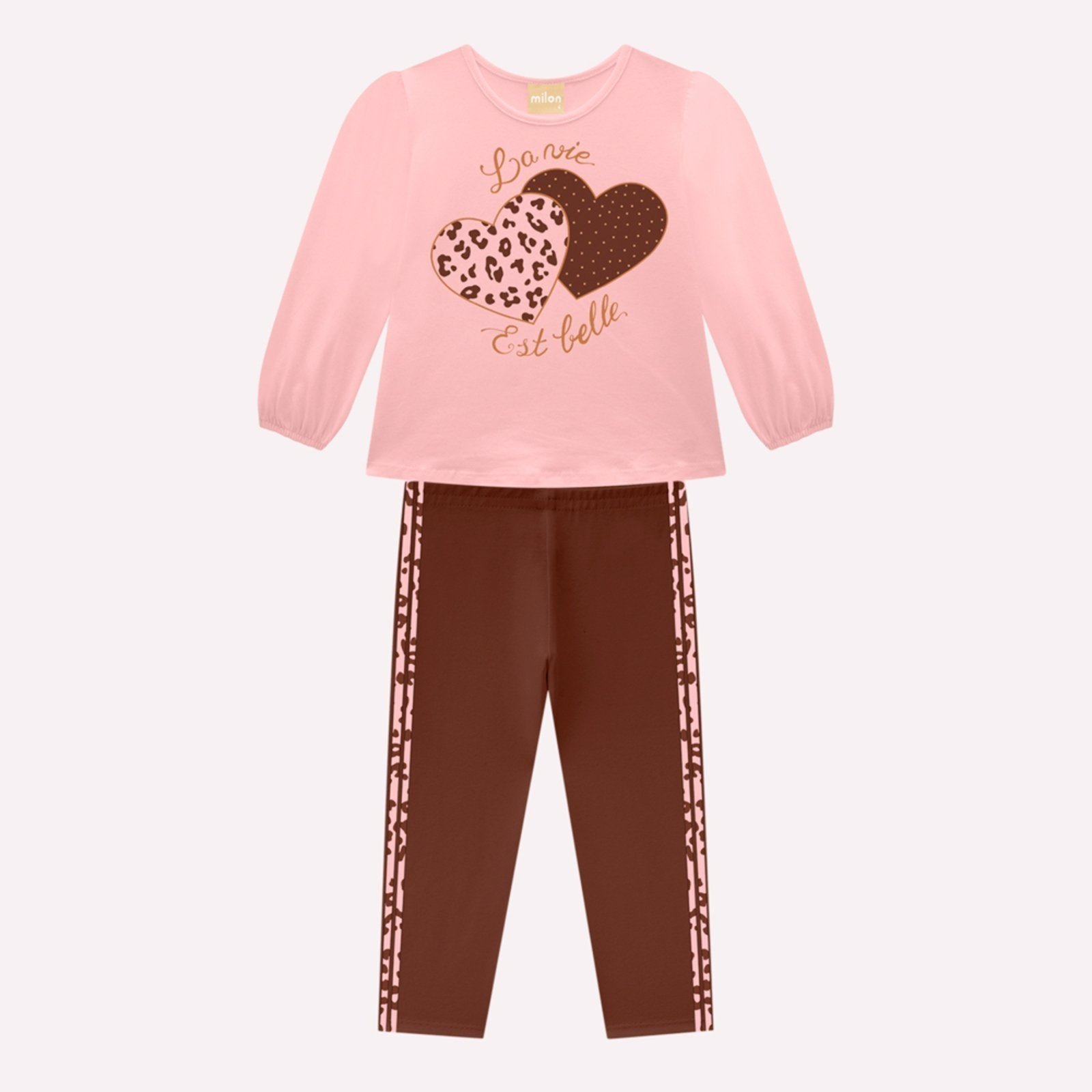 Infantil - Conjunto Menina Corações Milon