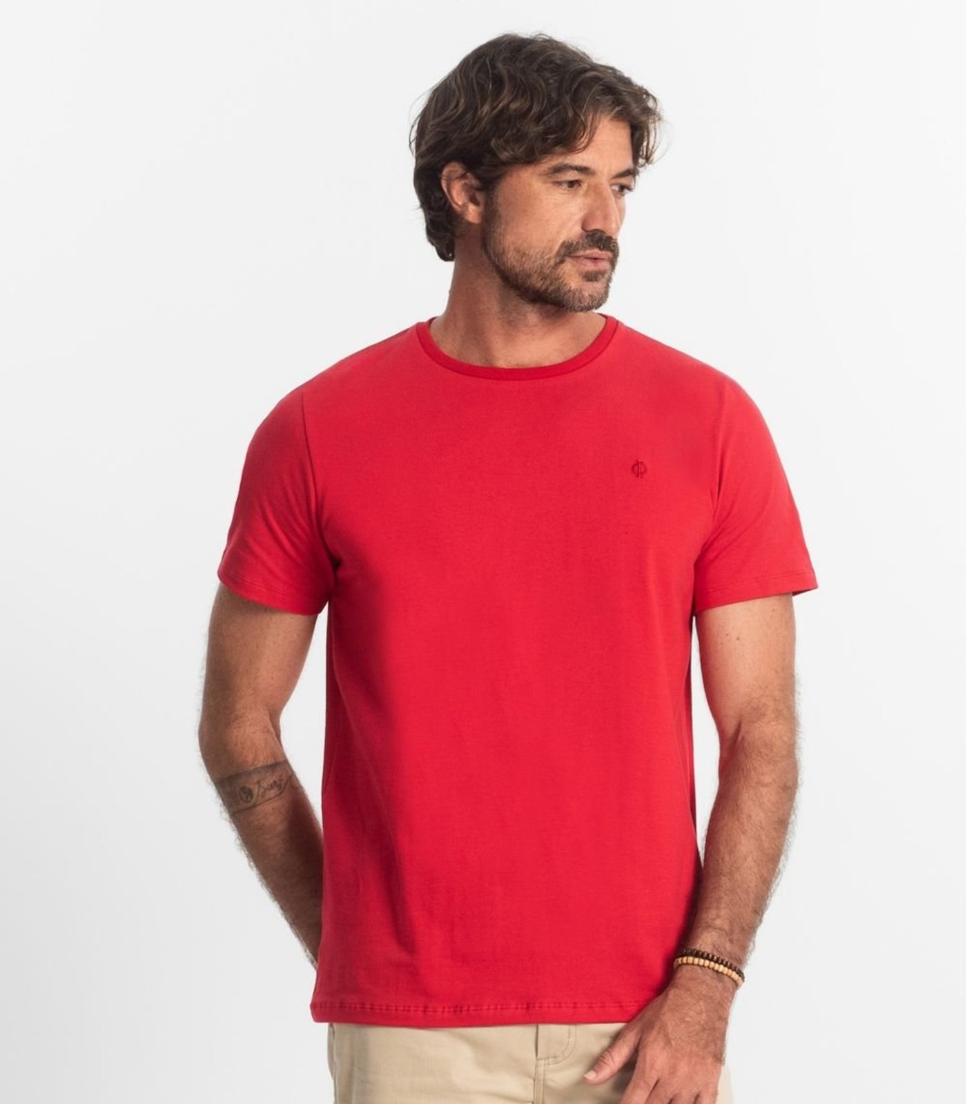 Vista 3 Camiseta Masculina Básica Diametro Diametro basicos vermelho Diametro basicos vermelho