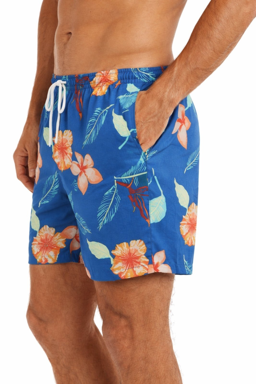 Short Saldo Estampado Limpa Loja Verão Praia Tactel Promoção Azul