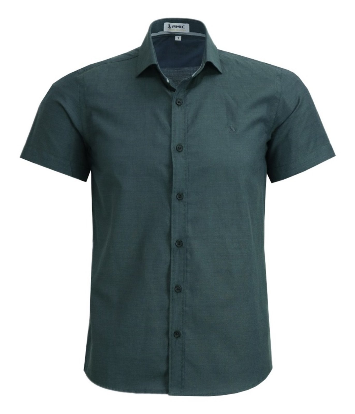Camisa Social Amil Comfort Wait Algodão com Poliéster Mesclado Manga Curta Luxo