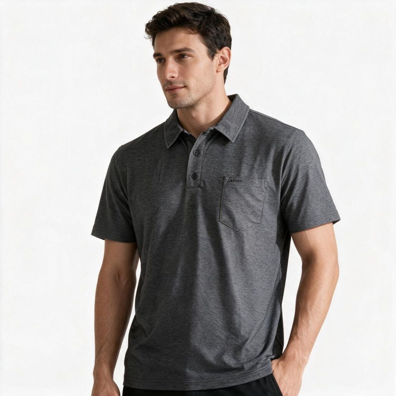 Camisa Polo Masculina Erva Daninha Preta com Bolso 17417 - Preto - ERVA DANINHA