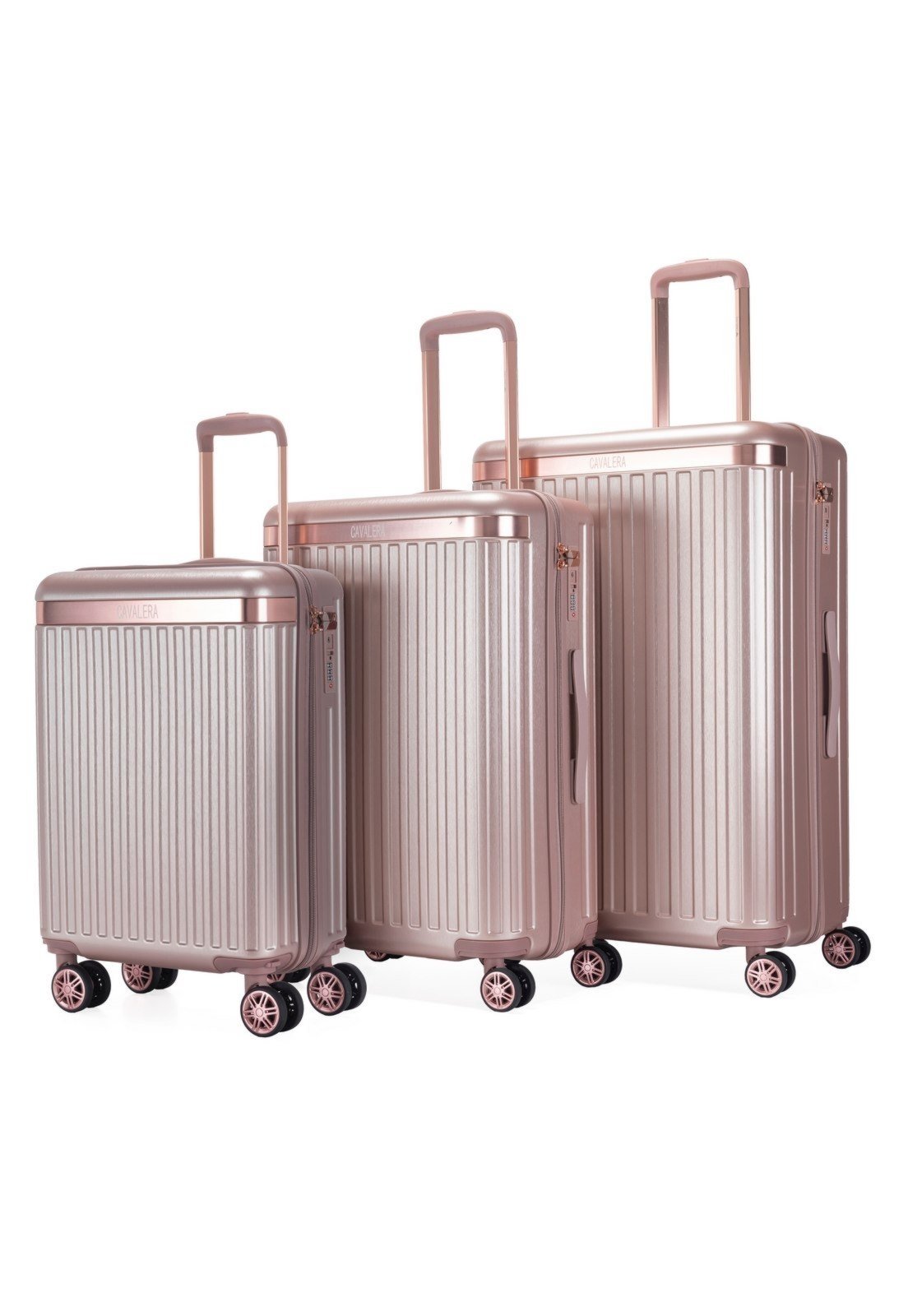 Kit Com 3 Mala Cavalera Pequena Média Grande Feminino Espaçosa Reforçada Viagem Passeio Casual Moderna