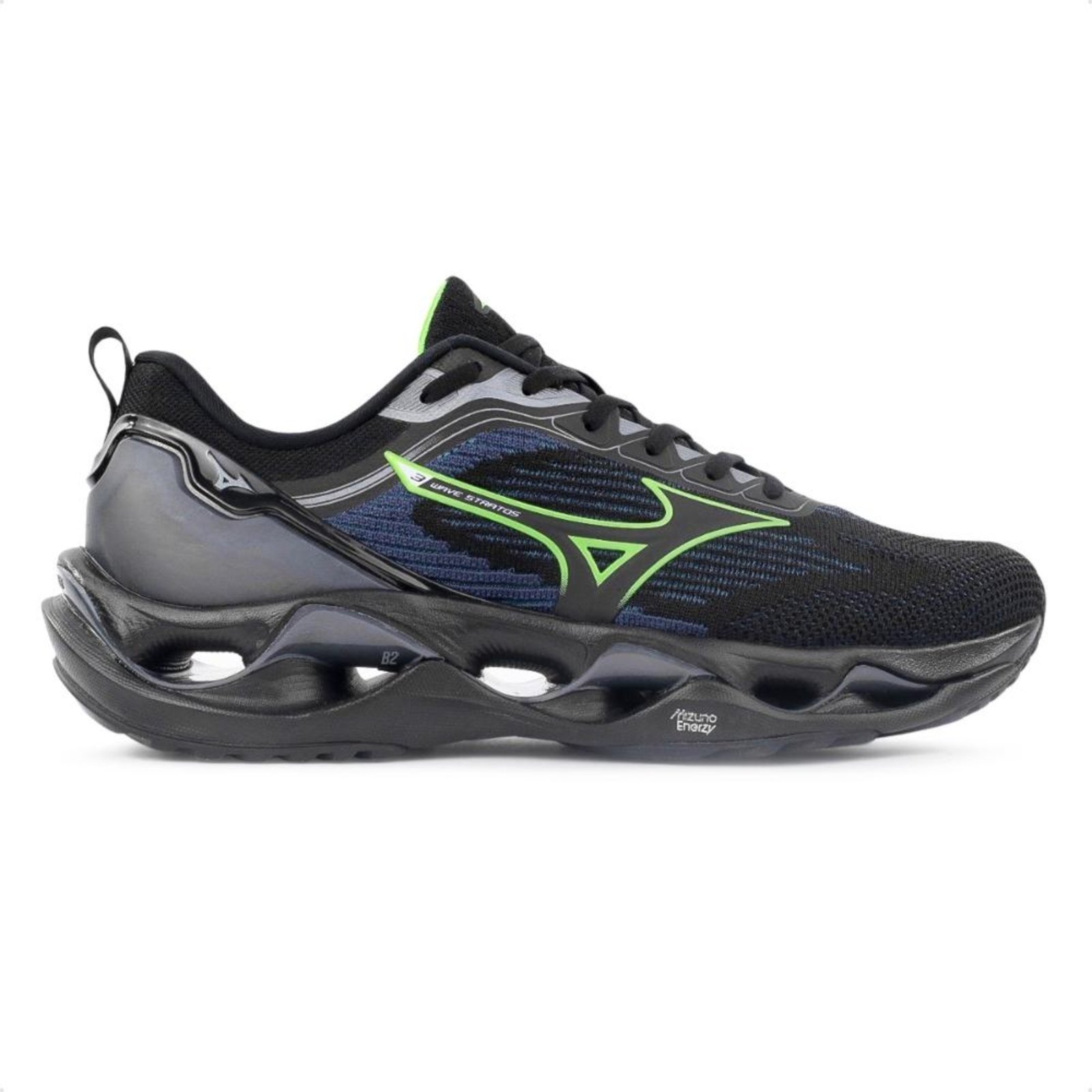 Tênis Mizuno Wave Stratos 3 Masculino Preto