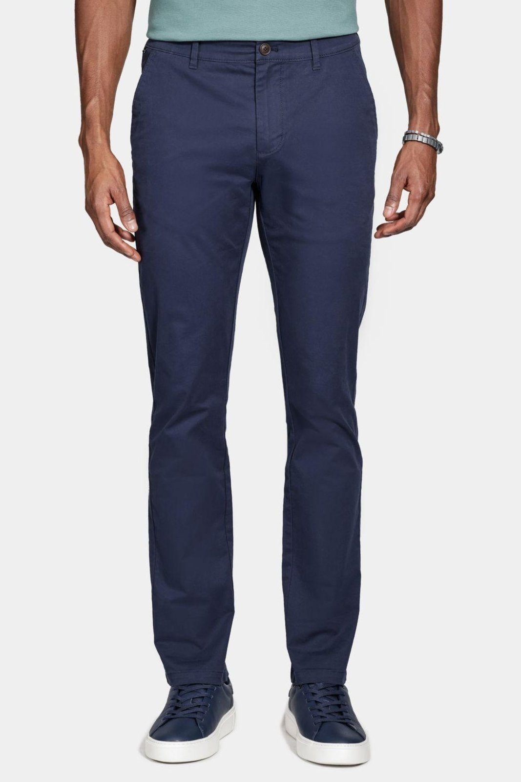 Calça Aramis Chino Algodão Premium Básica Marinho
