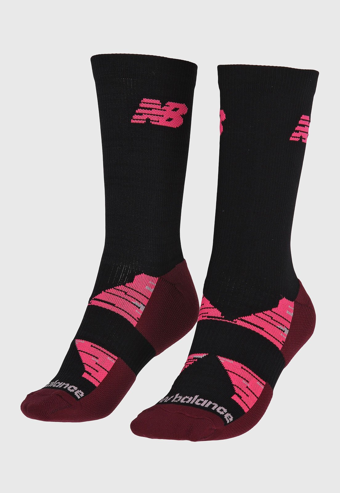 Meia Unissex New Balance Performance Running Cano Alto Preta