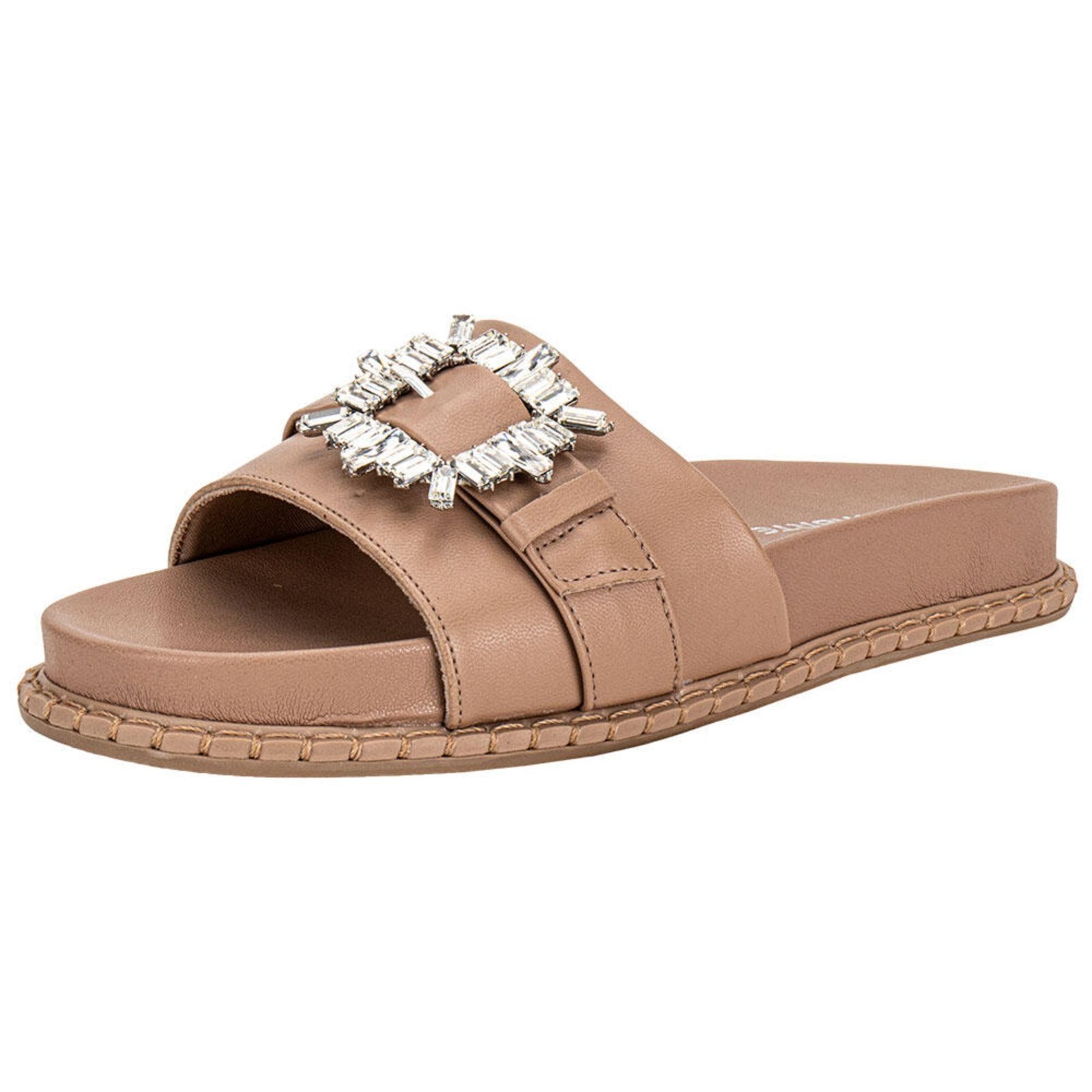 Tamanco Feminino Flat Via Marte 315005 A5831505 Bege