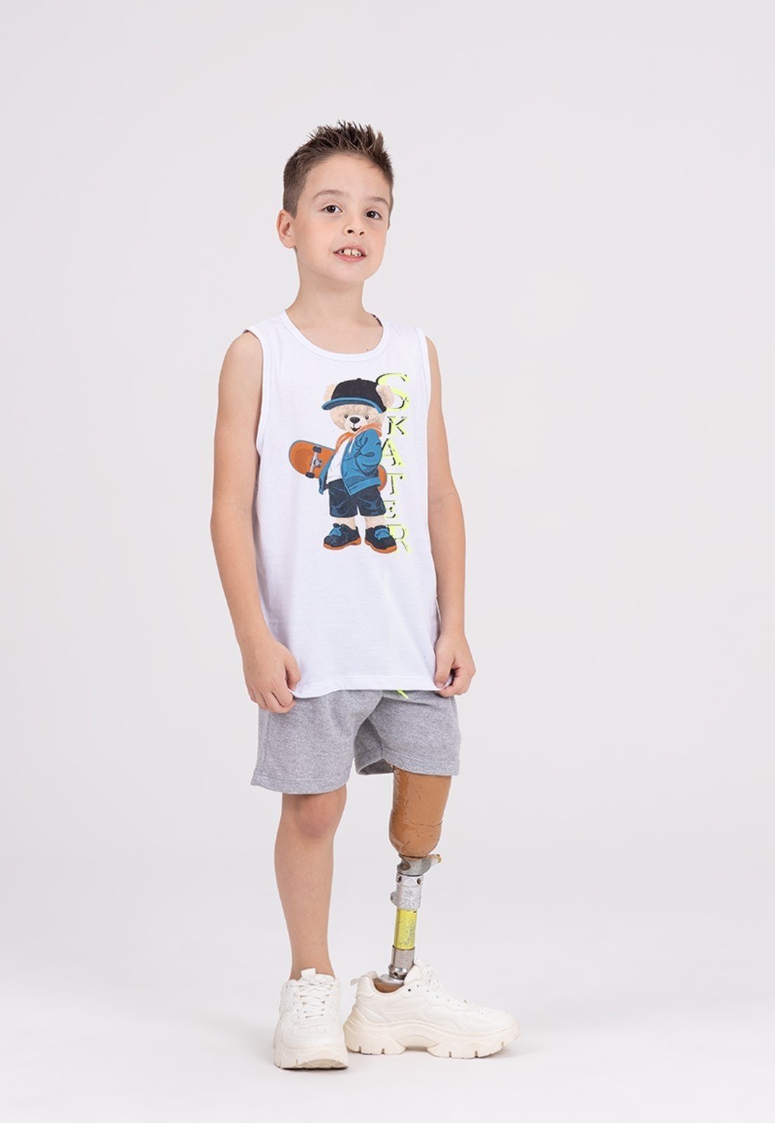 Infantil – Conjunto Regata Web Skater Branco