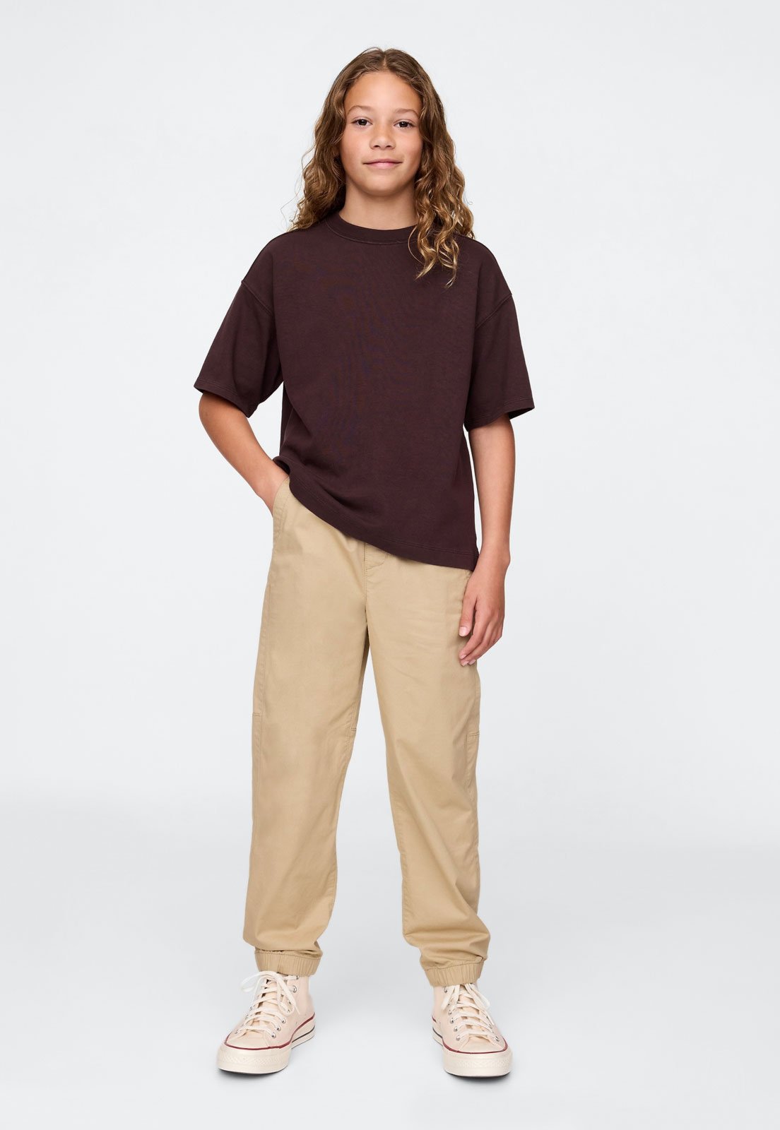 Infantil – Calça GAP Sarja Lisa Bege