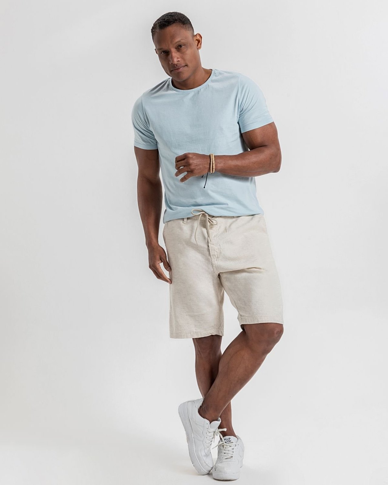 Bermuda Masculina Alfaiataria C/ Bolso-Faca Natural