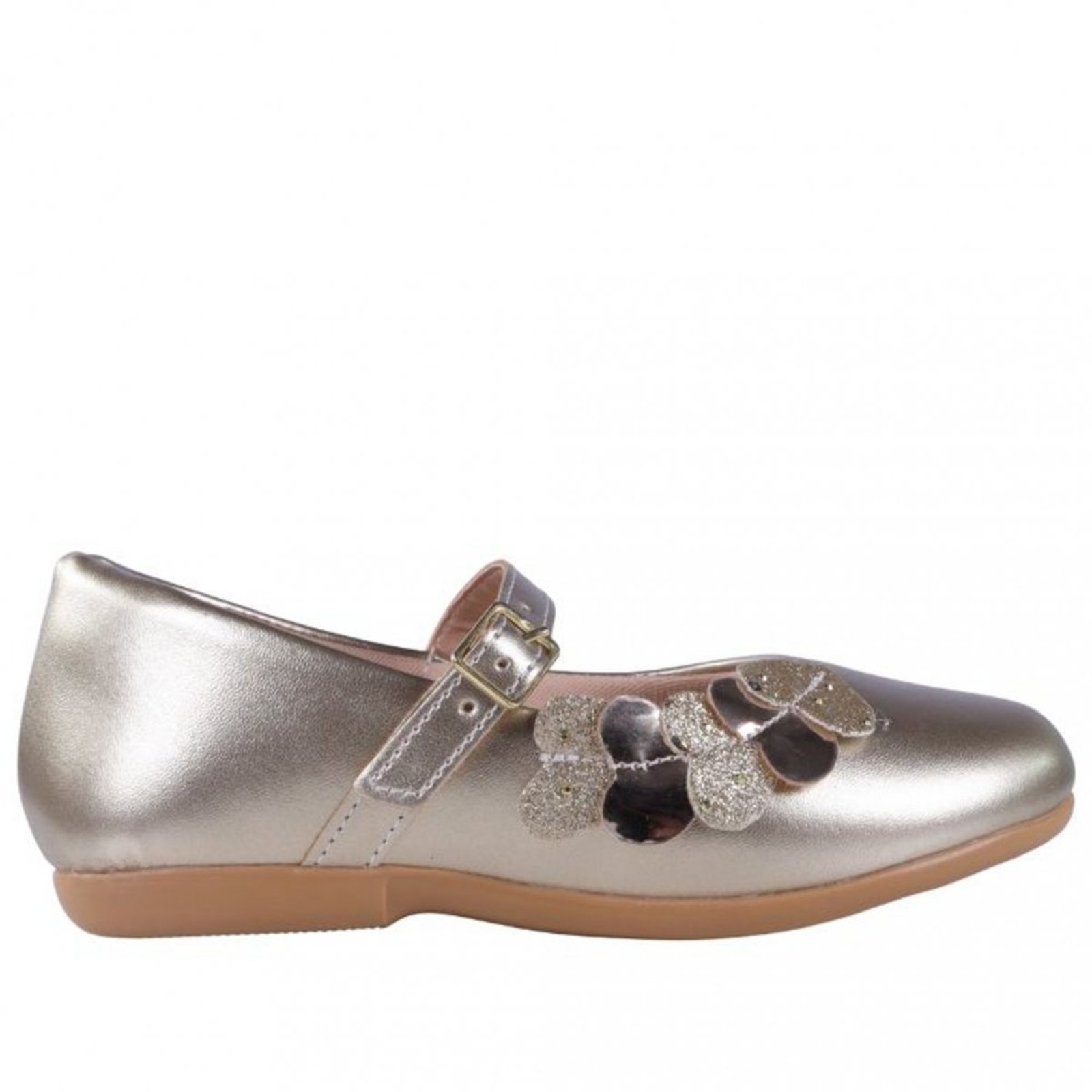 Vista 2 Infantil - Sapatilha Feminina Zariff 220-04 Zariff dourado Zariff dourado