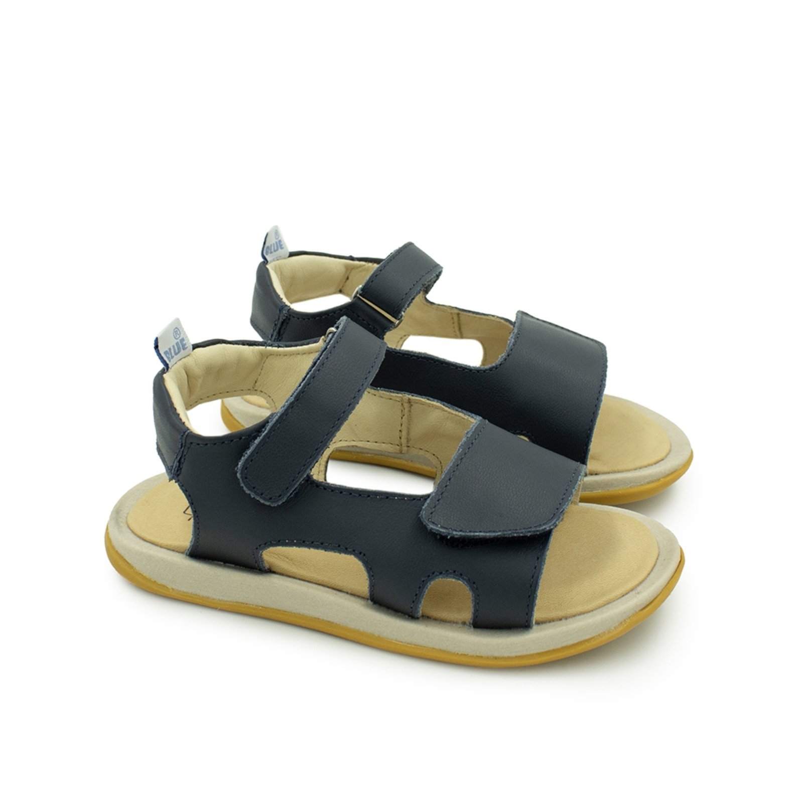 Vista 2 Infantil - Sandalia Menino Blue Santiago Couro Marinho Blue Infantis azul marinho blue Blue Infantis azul marinho blue