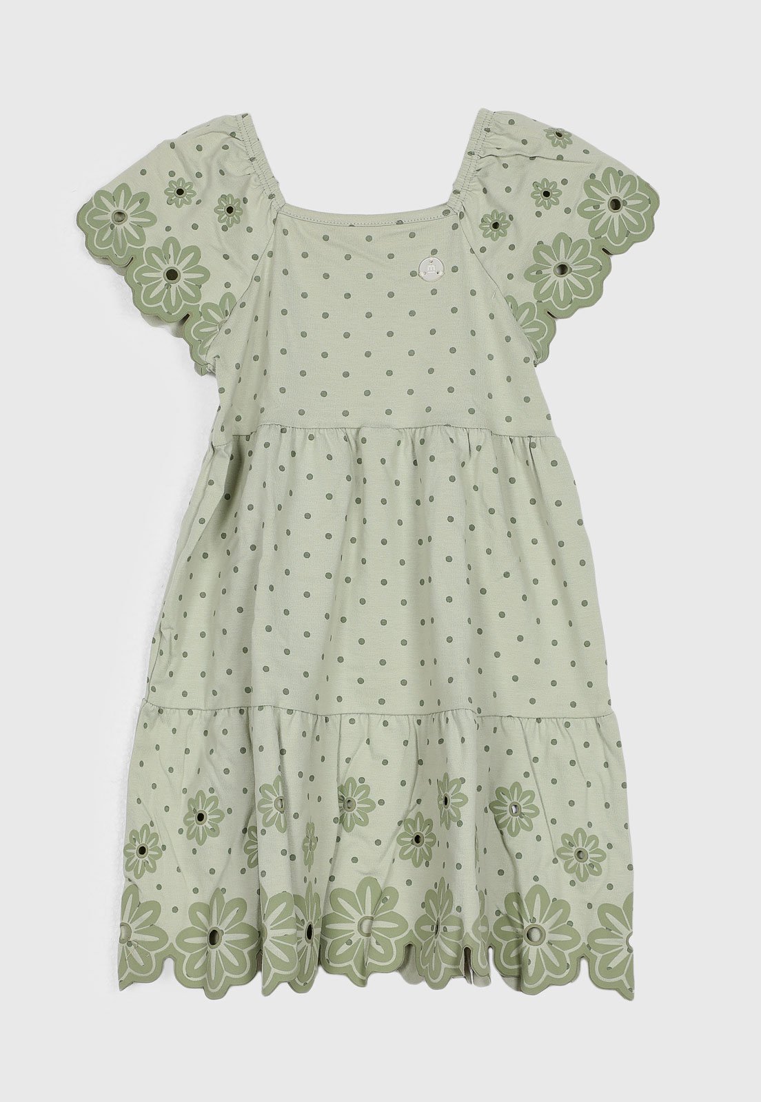 Infantil - Vestido Milon Estampado Curto Verde