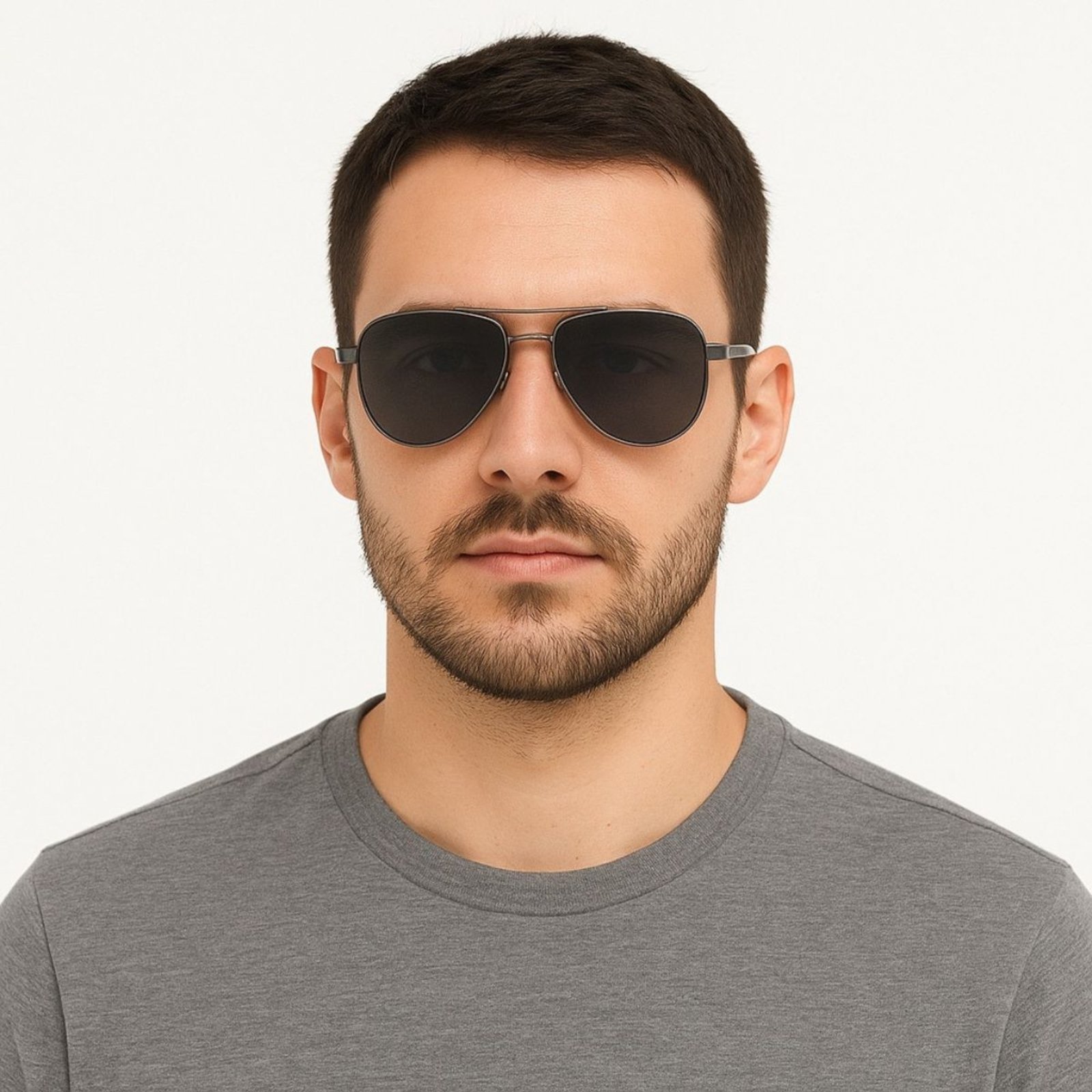 Óculos de Sol Aviador Masculino Premium Armação Metálica Preto