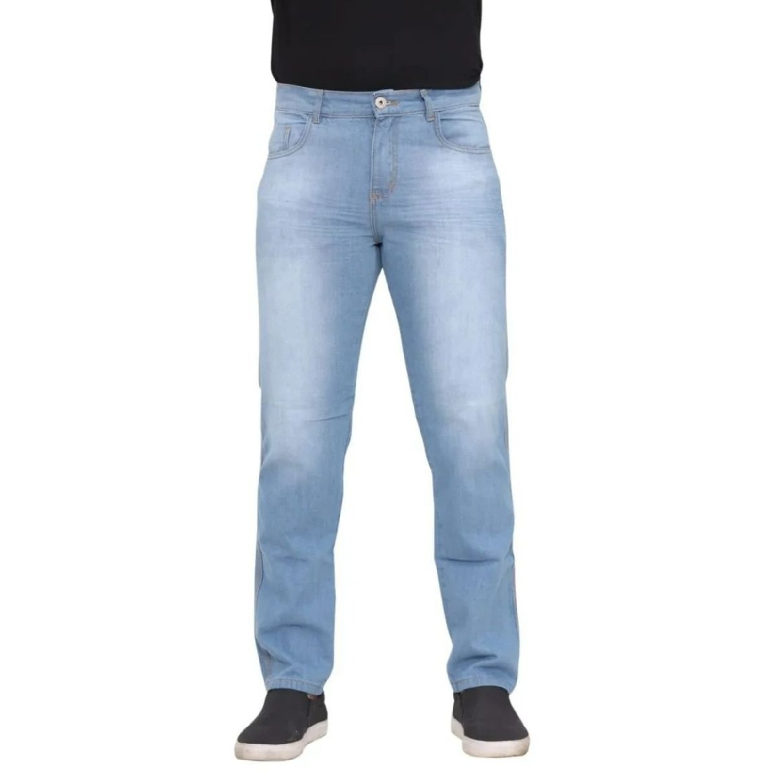 Calça Masculina Jeans Loka Tradicional Lavagem Clara