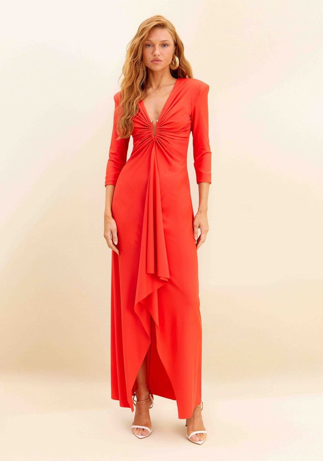 Vestido Super Midi Mangas Médias Lança Perfume
