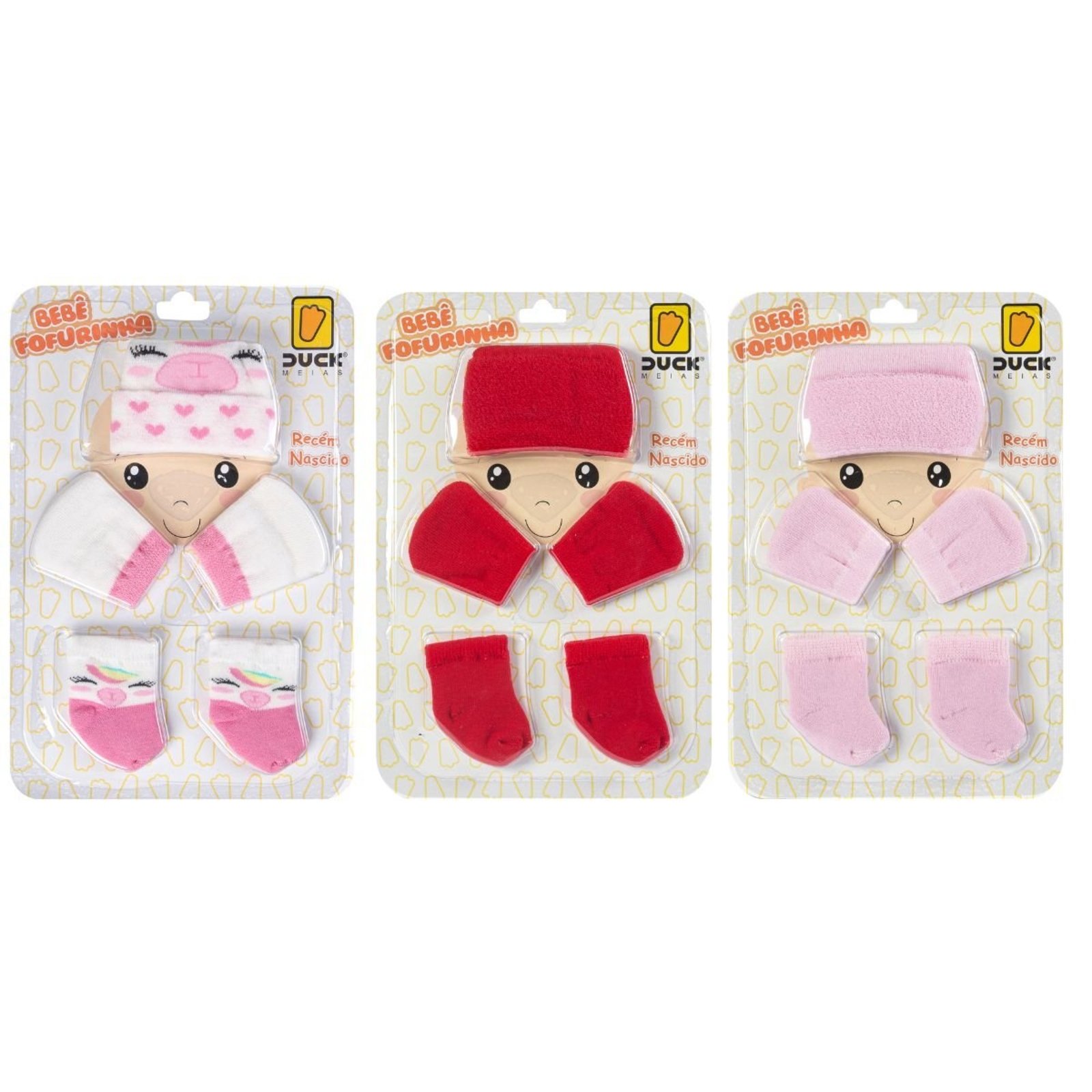 Infantil - Kit 3 conjunto enxoval toca luva e meia recém nascido , conjunto fofo, ideal para usar em qualquer momento