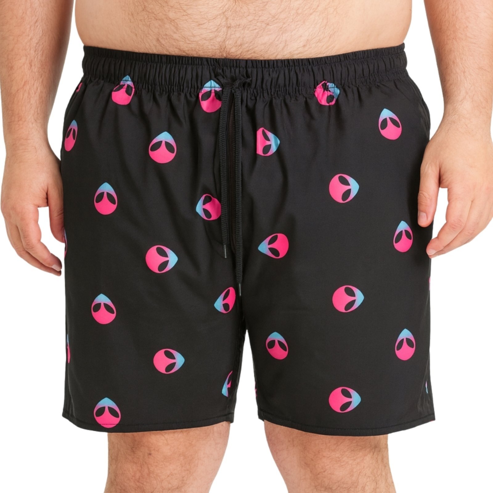 Vista 3 Kit 2 Short Tactel Masculino Plus Size Moda Praia Bermuda Relaxado branco Relaxado branco