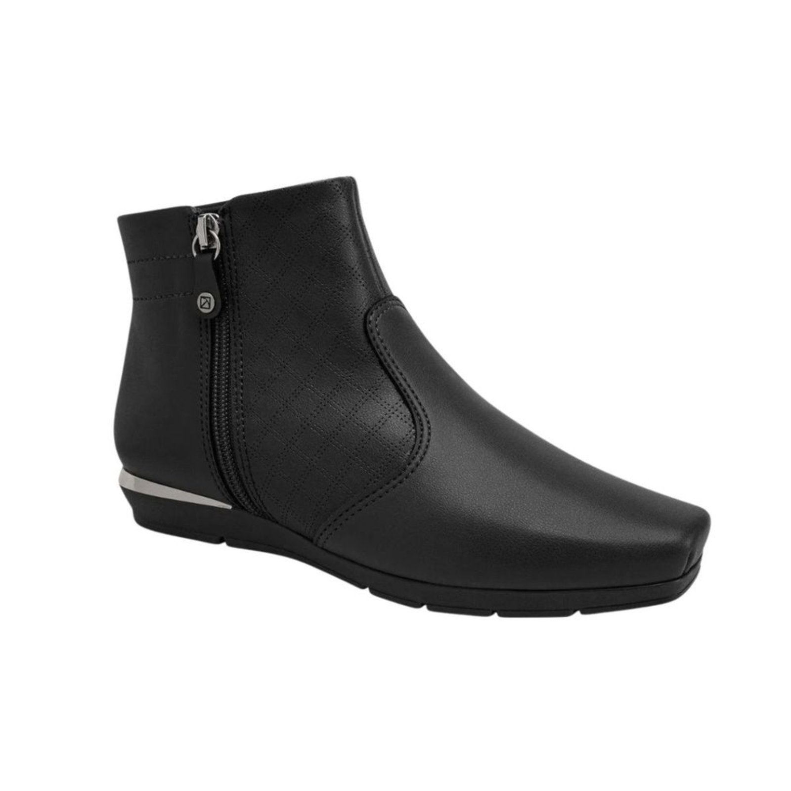 Vista 3 Bota Feminina Cano Baixo Piccadilly Preta preto Piccadilly preto