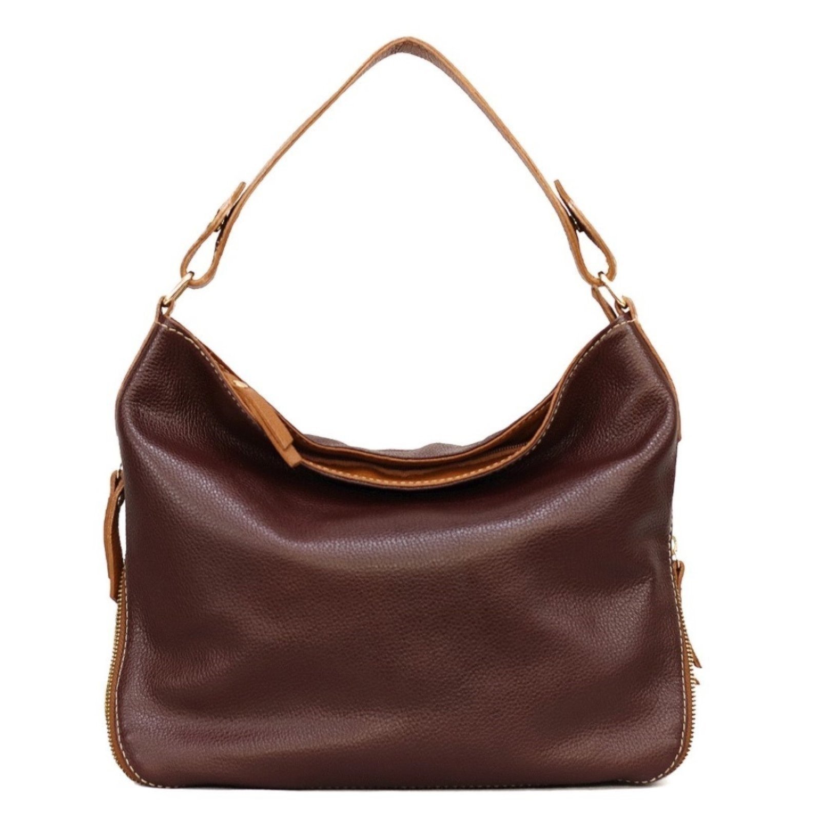 Bolsa SN Couros Flórida Marrom/Caramelo